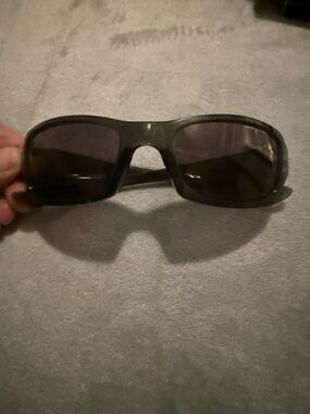 Oakley Black Wraparound Sunglasses with Dark Lenses